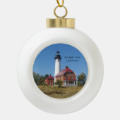 Au Sable Point Lighthouse-versiering Keramische Bal Ornament (Voorkant)