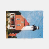 Au Sable Point-vuurtoren Fleece Deken (Voorkant (Horizontaal))