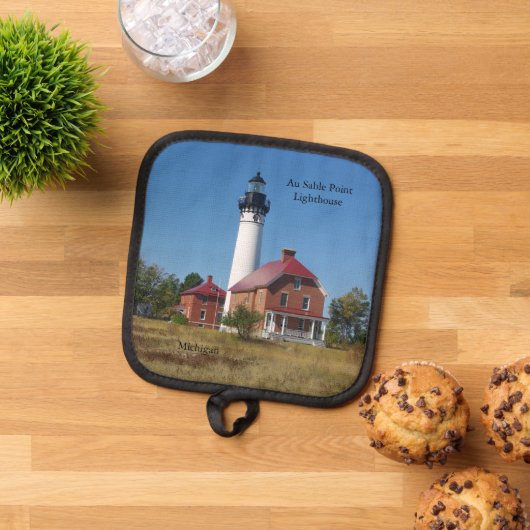 Au Sable Point Vuurtoren pot houder (Top down)