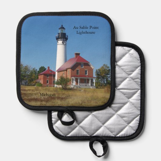 Au Sable Point Vuurtoren pot houder (Voorkant / Achterkant)