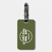 Au Sable River Michigan Kayaking Bagagelabel (Achterkant verticaal)