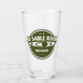 Au Sable River Michigan Kayaking Glas (Voorkant)