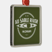 Au Sable River Michigan Kayaking Metalen Ornament (Rechts)