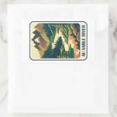 Au Sable River Michigan kleuren Rechthoekige Sticker (Tas)
