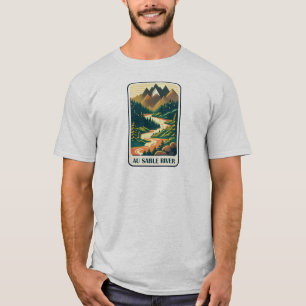 Au Sable River Michigan kleuren T-shirt