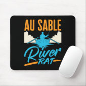 Au Sable River Rat Rafting Canoeing Fishing Boatin Muismat (Met muis)