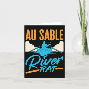 Au Sable River Rat Rafting Kanovaren Gevist Boatin Kaart