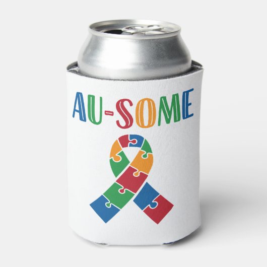 Au-some Autisme Bewustheid Blikjeskoeler (Blikje Voorkant)