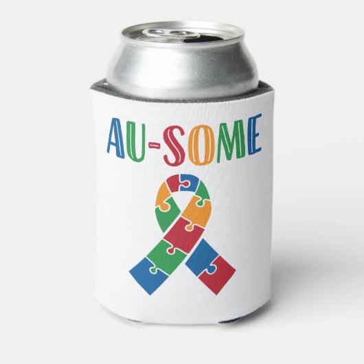 Au-some Autisme Bewustheid Blikjeskoeler (Blikje Achterkant)