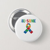 Au-some Autisme Bewustheid Ronde Button 5,7 Cm (Voorkant /achterkant)