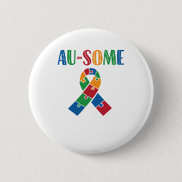 Au-some Autisme Bewustheid Ronde Button 5,7 Cm