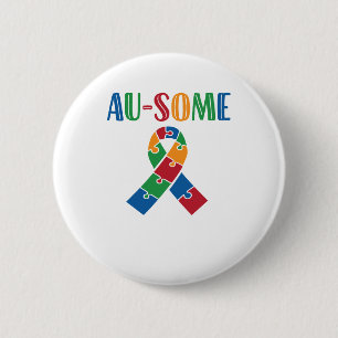 Au-some Autisme Bewustheid Ronde Button 5,7 Cm