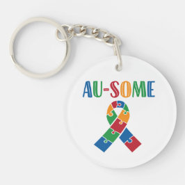 Au-some Autisme Bewustheid Sleutelhanger
