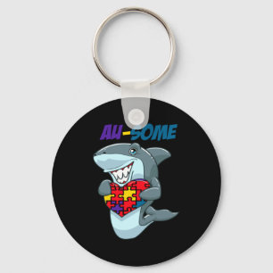 Au Some Shark Awesome Autistische Puzzel Autisme B Sleutelhanger