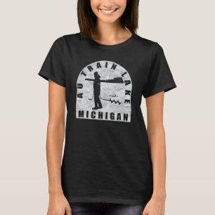 Au Train Lake Ice Vissen Michigan T-shirt