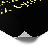 Aual Symbol Funny Pride Lgbtq Ace  Poster (Hoek)