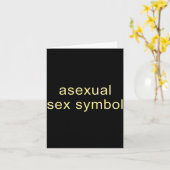 Aual Symbool Grappige Pride Lgbtq Ace Kaart (Gele Bloem)