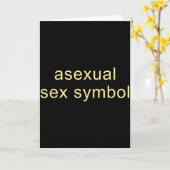Aual Symbool Grappige Pride Lgbtq Ace Kaart (Gele Bloem)