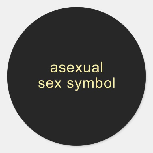 Aual Symbool Grappige Pride Lgbtq Ace Ronde Sticker (Voorkant)