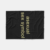 Aual Symbool Grappige Stolz LGBTQ Ace Fleece Deken (Voorkant (Horizontaal))