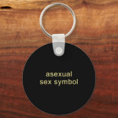 Aual Symbool Grappige Strijd LGBTQ Ace Sleutelhanger (Voorkant)