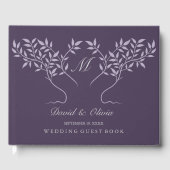 Aubergieboom van het huwelijk gastenboek (Voorkant)