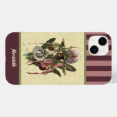Aubergine Boho Green Lady Slipper Orchidee met naa Case-Mate iPhone Case (Achterkant (horizontaal))