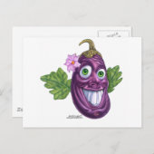 aubergine briefkaart (Voorkant / Achterkant)