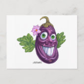 aubergine briefkaart (Voorkant)
