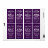 Aubergine Bruiloft Wijnfles Monogram Favoriet Etik Etiket (Full Sheet)