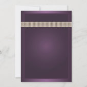 Aubergine Butterfly Wedding Invitations Kaart (Achterkant)