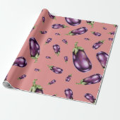 Aubergine Cadeaupapier (Uitgerold)