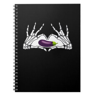 Aubergine Classic - Skelet Handen Hart Notitieboek