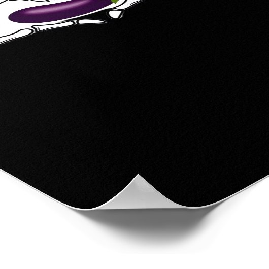 Aubergine Classic - Skelet Handen Hart Poster (Hoek)