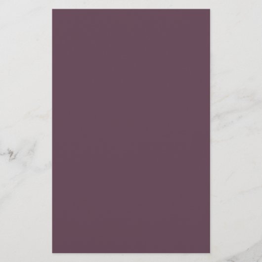 Aubergine Effen Kleur Briefpapier (Voorkant)