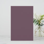 Aubergine Effen Kleur Briefpapier (Staand voorkant)