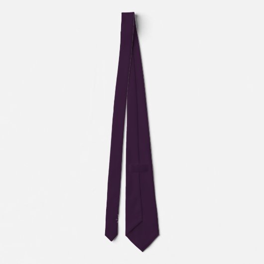 Aubergine | Elegant monogram + naam |eenzijdig Stropdas (Achterkant)