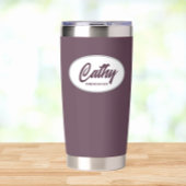 Aubergine gestileerde bruiloft bruidsmeisje geïsoleerde drinkbeker