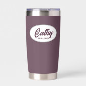 Aubergine gestileerde bruiloft bruidsmeisje geïsoleerde drinkbeker (Voorkant)