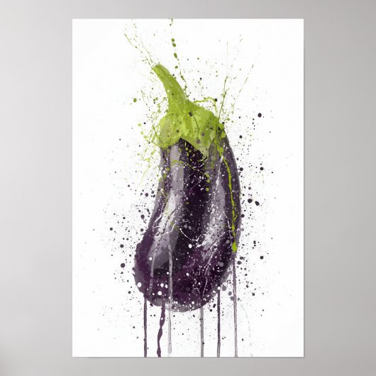 Aubergine Groente Poster (Voorkant)