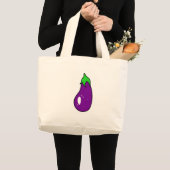 aubergine grote tote bag (Voorkant (product))