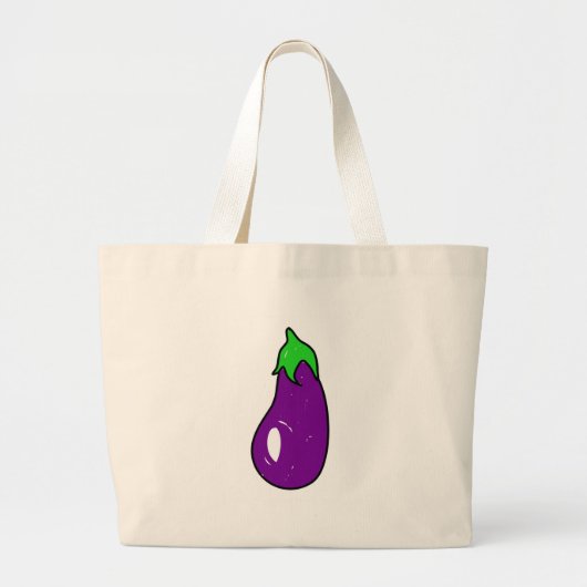 aubergine grote tote bag (Voorkant)
