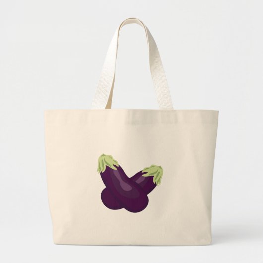 Aubergine Grote Tote Bag (Voorkant)