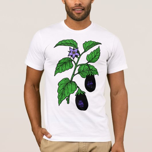Aubergine Heren T-Shirt (Voorkant)