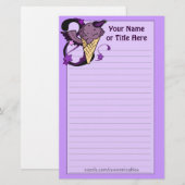 Aubergine Ice Cream Stationery Briefpapier (Voorkant / Achterkant)
