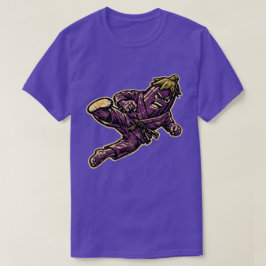 Aubergine Judoka — Vintage Retro Street Fighter  T-shirt