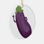 Aubergine Keramisch Ornament (Rechts)