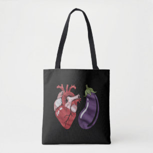 Aubergine Leuk Homoseksuele Trots Humor LGBTQ Grap Tote Bag