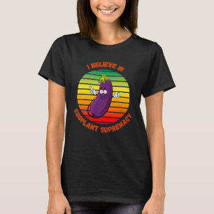 Aubergine Liefde voor Vegetariërs Veganisten T-shirt