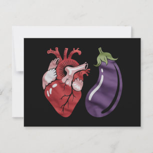 Aubergine Liefhebber Funny Gay Pride Humor LGBTQ G Briefkaart
